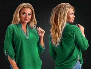 Блузка Длина изделия: Стильная блузка. Такая модель – идеальный выбор для образа в молодежном стиле.