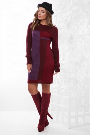 Платье 157 марсала-фиолетовый-бордовый