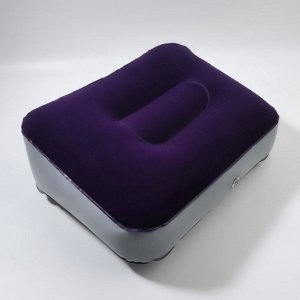 Подушка надувная, дорожная, 37x28x15 см, синяя