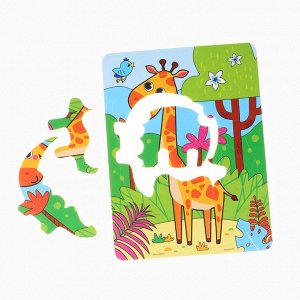 Игрушки резиновые для купания «Жирафик» 2 в 1, пазл, книжка для ванны
