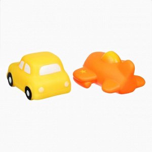 Игрушки резиновые для купания «Машинки», пазл, развивающие игрушки, Крошка Я