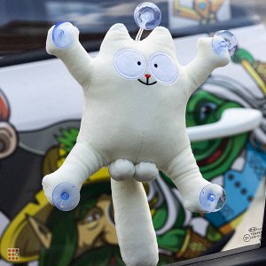 Мягкая игрушка на присосках для автомобиля "Кот Саймон"