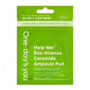 One-day's You Очищающие тонер-пэды для лица с церамидами / Handy Help Me Eco-Intense Ceramide Ampoule Pad, 10 шт.