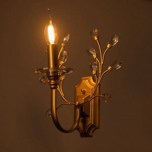 Бра "Аманда" 1хЕ14 40Вт латунь 29х14х30 см