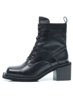 04-E21W-2A BLACK Ботинки зимние женские (натуральная кожа, натуральный мех)