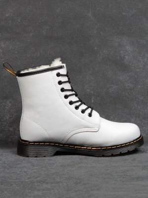 04-MB6021-2 WHITE Ботинки зимние женские (натуральная кожа, натуральный мех)