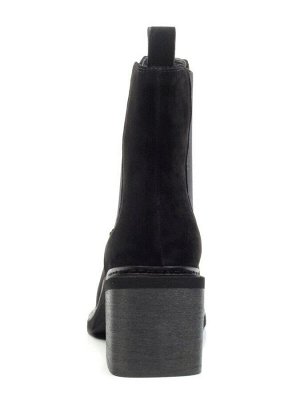 04-E21W-1B BLACK Ботинки зимние женские (натуральная замша, натуральный мех)