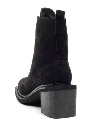 04-E21W-2B BLACK Ботинки зимние женские (натуральная замша, натуральный мех)