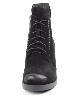 04-R179-1 BLACK Ботинки зимние женские (натуральная замша, натуральный мех)