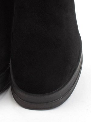 04-M3-837 BLACK Ботильоны зимние женские (натуральная замша, натуральный мех)