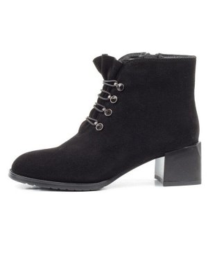 04-M20-6117 BLACK Ботинки женские зимние (натуральная замша, натуральный мех)