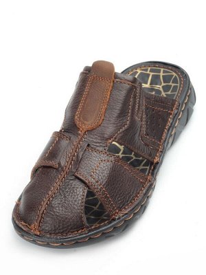 P2322-10 BROWN Тапочки мужские (натуральная кожа)