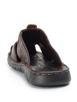P2322-10 BROWN Тапочки мужские (натуральная кожа)