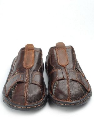 P2322-10 BROWN Тапочки мужские (натуральная кожа)