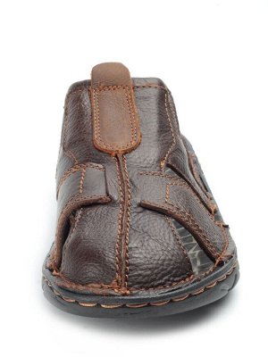 P2322-10 BROWN Тапочки мужские (натуральная кожа)