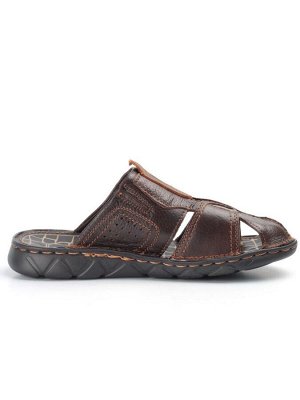 P2322-10 BROWN Тапочки мужские (натуральная кожа)