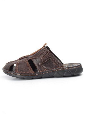 P2322-10 BROWN Тапочки мужские (натуральная кожа)
