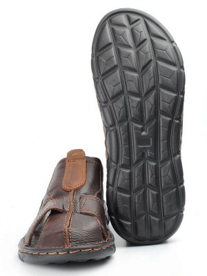 P2322-10 BROWN Тапочки мужские (натуральная кожа)