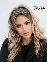 Повязка серо-черный меланж