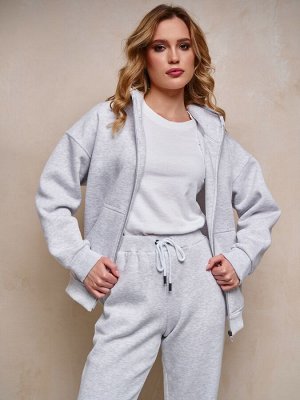 Худи с капюшоном кармеланж