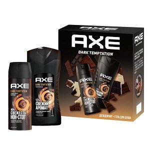 НАБОР 2025 ! AXE подарочный набор DARK TEMPTATION 150+250 мл