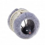 Игрушка-когтеточка с мышкой, сизаль, 10х10 см, микс цветов