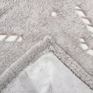 Плед светящийся в темноте "Этель" Candy cane 180*200 см,100% п/э, корал-флис, 220 гр/м2