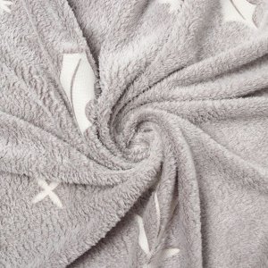 Плед светящийся в темноте "Этель" Twigs 180*200 см,100% п/э, корал-флис, 220 гр/м2