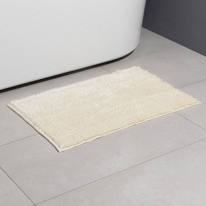 Коврик для дома LaDо́m, букли, плотность 1400 г, 50x80 см, молочный