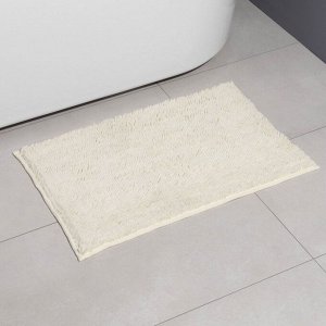 Коврик для дома LaDо́m, букли, плотность 1400 г, 50x80 см, белый