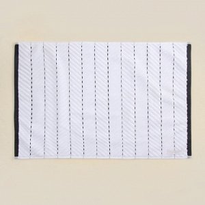 Коврик махровый SL HOME: Lines "Блан де Блан" 50х70 см, 100% хлопок, 750 г/м2