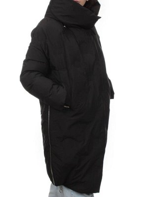 302 BLACK Пальто зимнее стеганое женское (200 гр. холлофайбер)