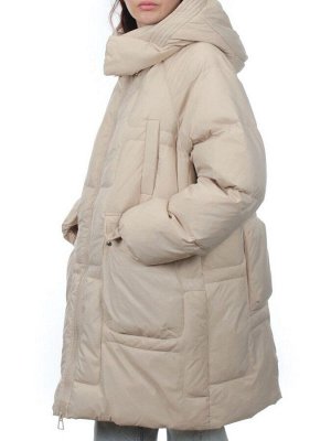 3061 BEIGE Пуховик зимний женский (80% пух, 20% перо)