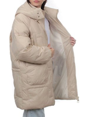 3061 BEIGE Пуховик зимний женский (80% пух, 20% перо)