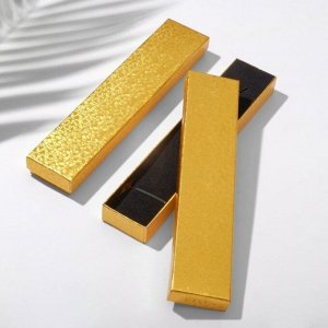 Коробочка подарочная под браслет/цепочку/часы «Драгоценность» 21x4 см цвет золото, вставка чёрная