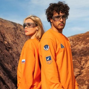 Свитшот РОСКОСМОС х ONLYTOP, оранжевый