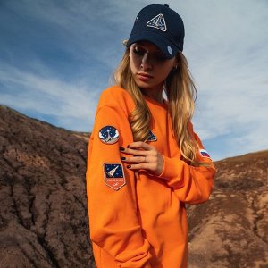 Свитшот РОСКОСМОС х ONLYTOP, оранжевый