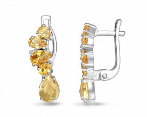 Серьги, цитрин, Белиз