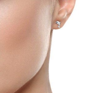 Серьги из серебра без вставки, В10-1198