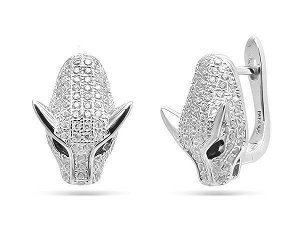 Серьги из серебра куб.циркон., МЦВ2063