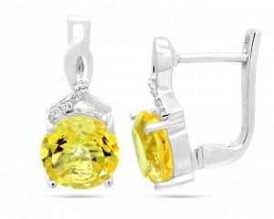 Серьги из серебра цитрин, Аурелия