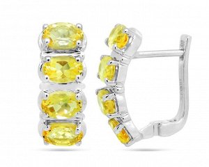 Серьги из серебра цитрин, Киноа