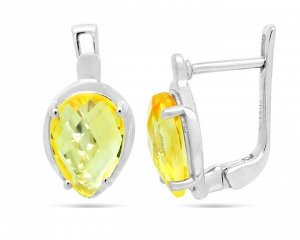 Серьги из серебра цитрин, Мигель