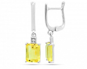 Серьги из серебра цитрин, Светлана