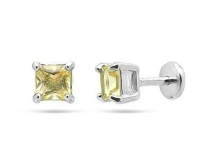 Серьги из серебра цитрин, Ю-25002р