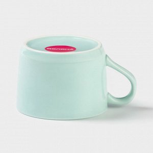 Кружка керамическая с фигуркой на дне «Зверята. Панда», 250 мл, 11,5*9*6,5 см, цвет бирюзовый