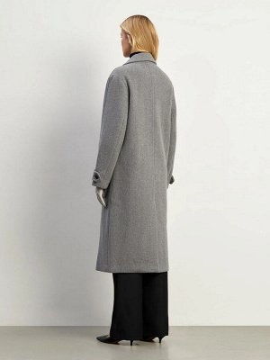 Пальто со спущенным плечом, R131/argint