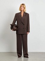 Двубортный жакет oversize, ML775/hazelnut