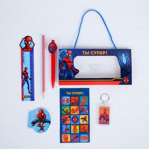 Письменный набор  в коробке-подушке, Человек-паук