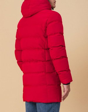 Красная куртка на зиму модель 45877